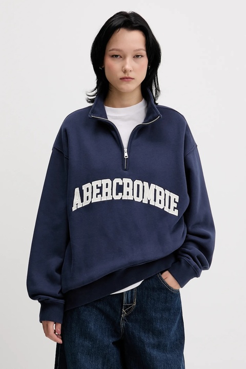 Abercrombie & Fitch bluza damska kolor niebieski z aplikacją KI152-5427-200 - zdjęcie produktu nr 1