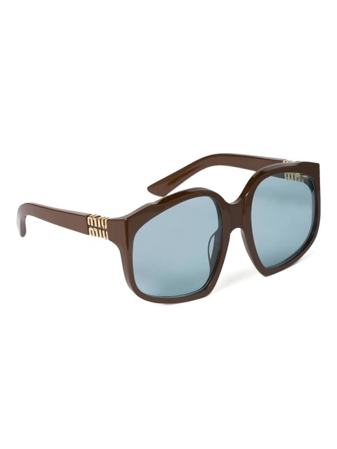 Miu Miu oversized-frame sunglasses - Brown - zdjęcie produktu nr 1