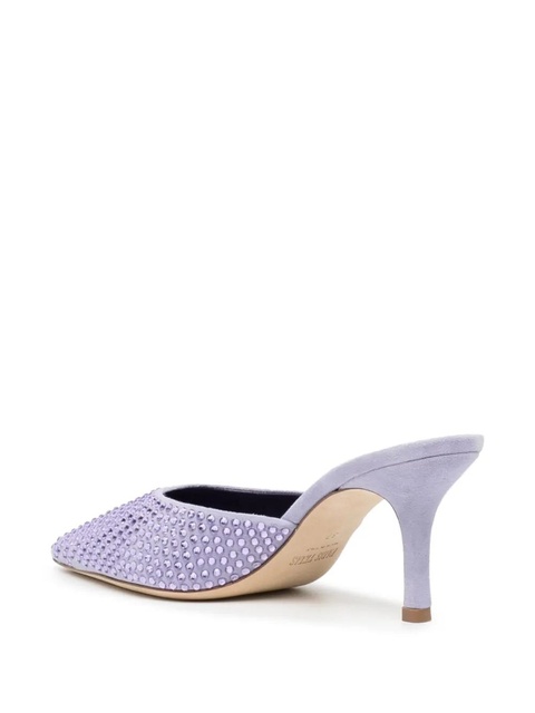 Paris Texas Hollywood 75mm crystal-embellished mules - Purple - zdjęcie produktu nr 2