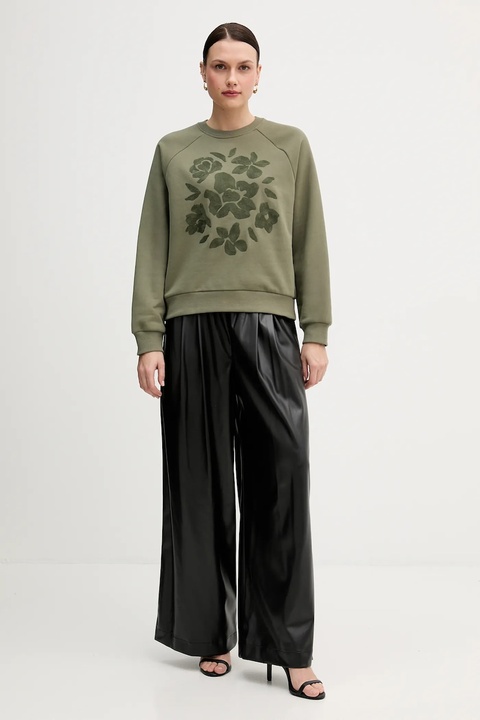 United Colors of Benetton bluza damska kolor zielony z aplikacją 3MTZD10B6 - zdjęcie produktu nr 1