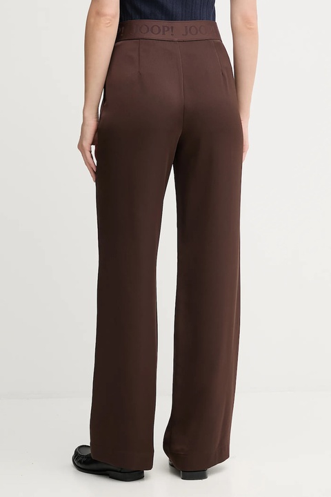 Joop! spodnie damskie kolor brązowy proste high waist 30048199 - zdjęcie produktu nr 2