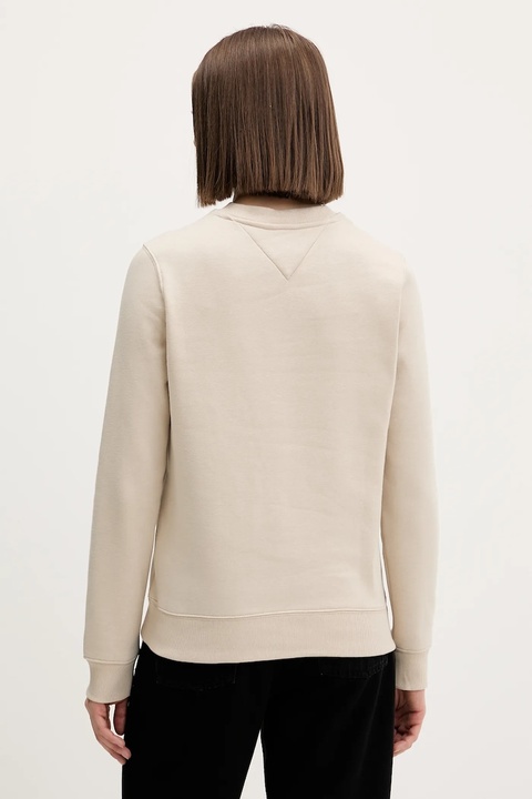 Tommy Jeans bluza damska kolor beżowy gładka DW0DW19959 - zdjęcie produktu nr 2