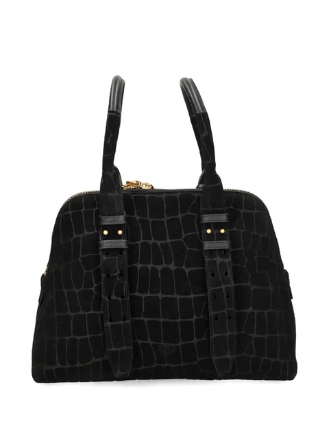 PINKO crocodile-effect padlock tote bag - Black - zdjęcie produktu nr 2