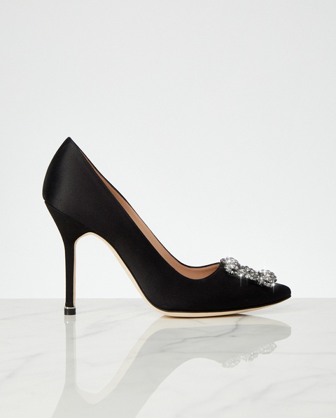MANOLO BLAHNIK - Czarne szpilki Hangisi 10.5 cm - zdjęcie produktu nr 2