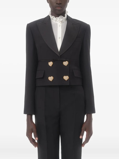 Valentino Garavani double-breasted cropped blazer - Black - zdjęcie produktu nr 2