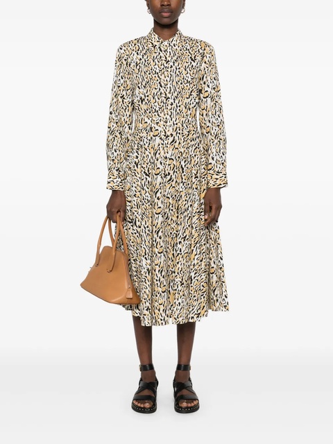 Maje leopard-print midi dress - Neutrals - zdjęcie produktu nr 2