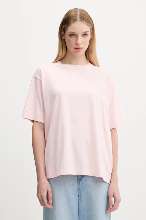 Guess Jeans t-shirt bawełniany damski kolor różowy W5YI25 K8HM0 - zdjęcie produktu nr 1