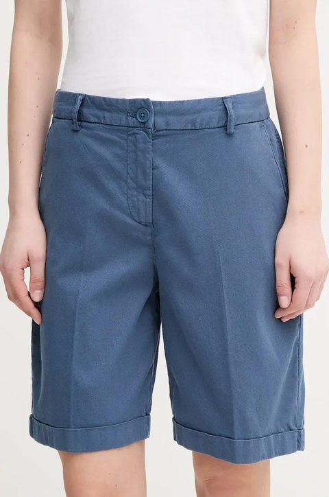 United Colors of Benetton szorty damskie kolor granatowy gładkie high waist 4CDRD901W - zdjęcie produktu nr 1