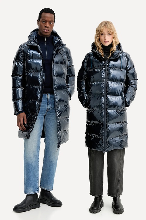 Rains kurtka 15130 Alta Longer Puffer Jacket kolor granatowy zimowa 15130 - zdjęcie produktu nr 1