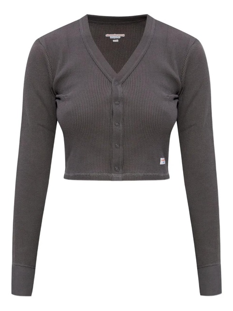 Alexander Wang waffle-knit button top - Grey - zdjęcie produktu nr 1
