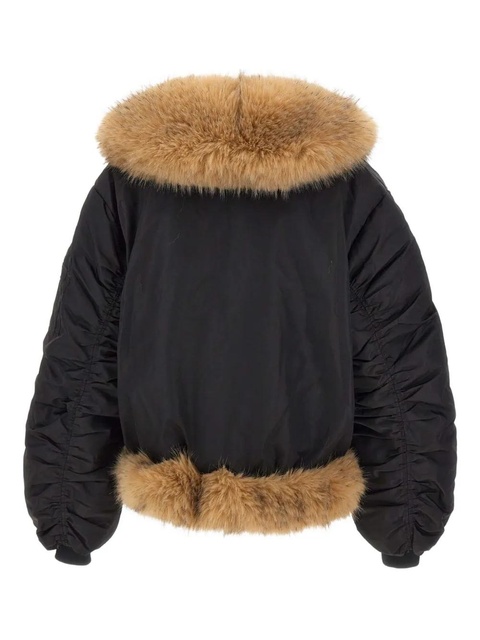 ROTATE BIRGER CHRISTENSEN faux fur bomber jacket - Black - zdjęcie produktu nr 1