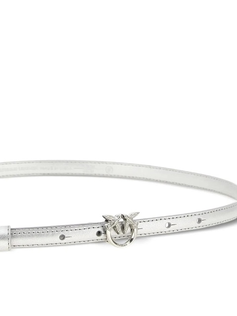 PINKO leather logo-plaque belt - White - zdjęcie produktu nr 2