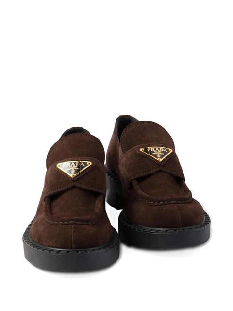 Prada Chocolate suede loafers - Brown - zdjęcie produktu nr 2