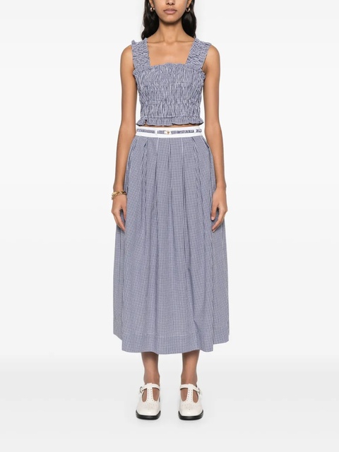 Maje gingham-pattern midi skirt - Blue - zdjęcie produktu nr 2