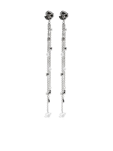 Blumarine rose pendants earrings - Silver - zdjęcie produktu nr 1