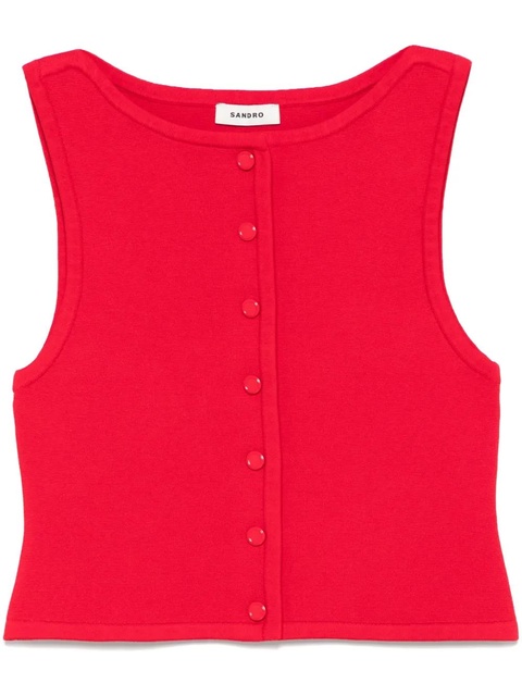 SANDRO cropped tank top - Red - zdjęcie produktu nr 1
