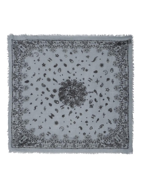 Zadig&Voltaire Nuage fringed printed scarf - Blue - zdjęcie produktu nr 1