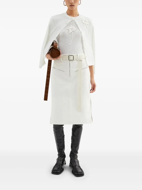 Jil Sander embroidered cardigan - White - zdjęcie produktu nr 2