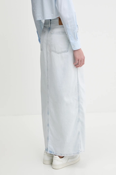 Tommy Jeans spódnica jeansowa kolor niebieski maxi prosta DW0DW21069 - zdjęcie produktu nr 2