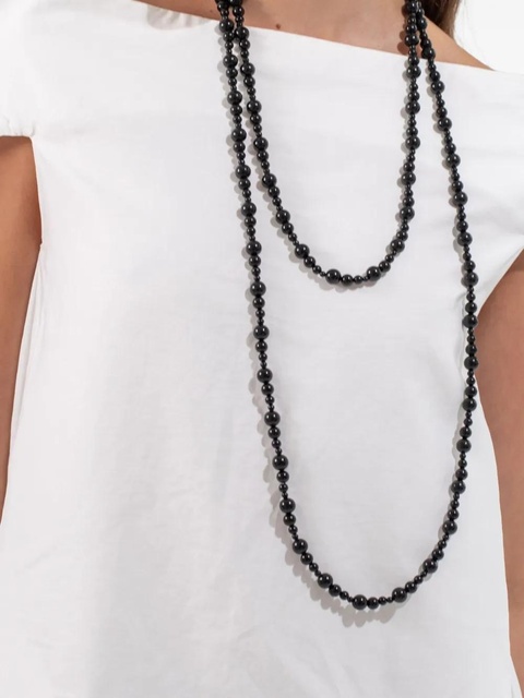 Jennifer Behr Veda beaded necklace - Black - zdjęcie produktu nr 2