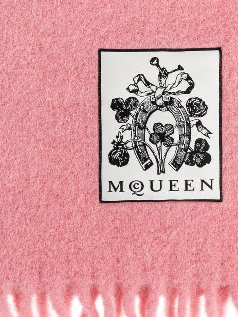 Alexander McQueen wool-blend scarf - Pink - zdjęcie produktu nr 2