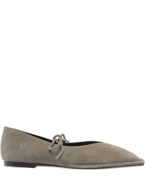 ALOHAS lace-up suede flats - Green - zdjęcie produktu nr 1
