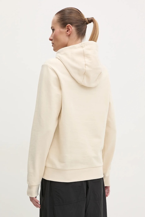Helly Hansen bluza bawełniana HH LOGO 2.0 damska kolor beżowy z kapturem z nadrukiem 34460 - zdjęcie produktu nr 2