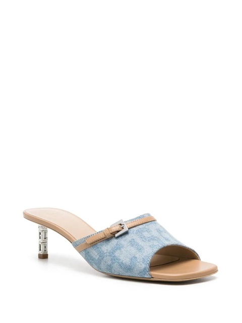 GCDS 60mm monogram-pattern leather sandals - Blue - zdjęcie produktu nr 2