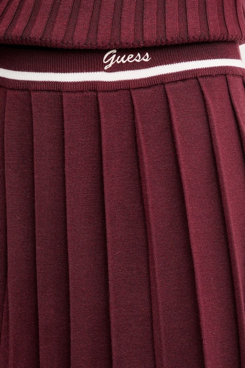 Guess spódnica z wełną SABINA kolor bordowy mini rozkloszowana V5BD02 Z1152 - zdjęcie produktu nr 2