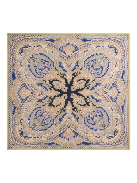 ETRO paisley print wool silk shawl - Green - zdjęcie produktu nr 1