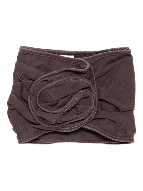 Magda Butrym rose-shaped mini draped skirt - Brown - zdjęcie produktu nr 1
