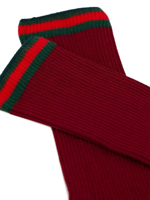 Gucci ribbed-cuff socks - Red - zdjęcie produktu nr 1