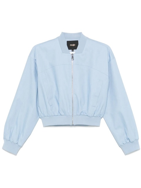 Maje cropped bomber jacket - Blue - zdjęcie produktu nr 1