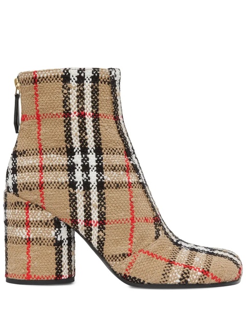 Burberry Vintage Check bouclé 85mm ankle boots - Neutrals - zdjęcie produktu nr 1