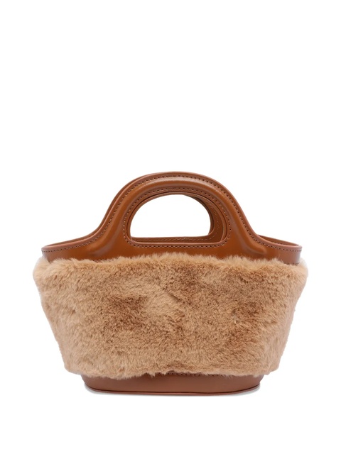Marni trimmed leather mini bag - Brown - zdjęcie produktu nr 1