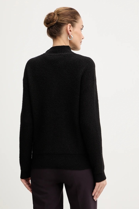 Morgan sweter z domieszką wełny MSTORI damski kolor czarny z półgolfem MSTORI - zdjęcie produktu nr 2