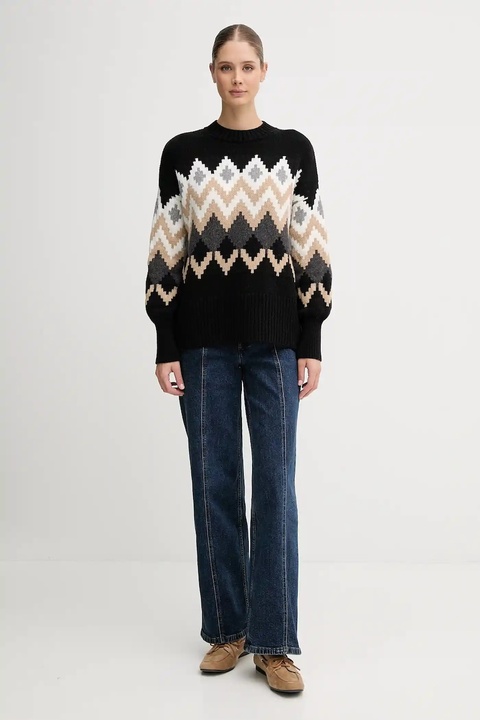 Barbour sweter z wełną CECELIA damski kolor czarny LKN1676 - zdjęcie produktu nr 1