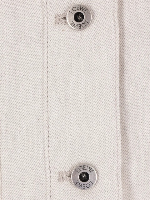 LOEWE logo-patch denim jacket - Neutrals - zdjęcie produktu nr 2