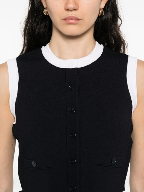 SANDRO button-detail sleeveless top - Blue - zdjęcie produktu nr 2