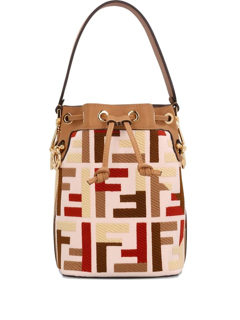 FENDI mini Mon Tresor FF-motif bucket bag - Neutrals - zdjęcie produktu nr 2
