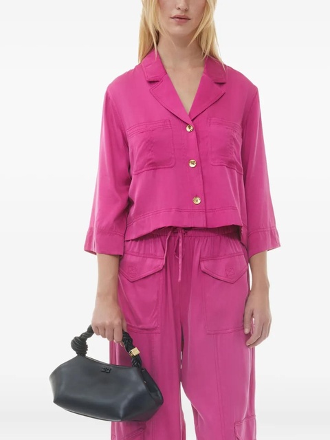 GANNI drawstring cargo trousers - Pink - zdjęcie produktu nr 2