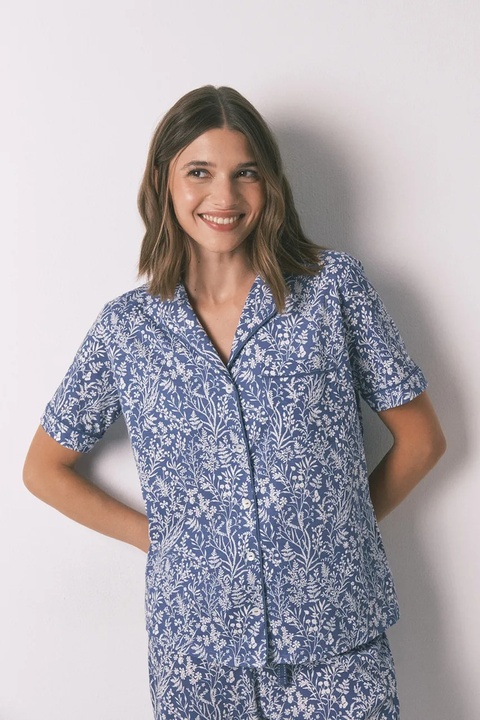 women'secret komplet piżamowy bawełniany damska kolor niebieski bawełniana 3592470 - zdjęcie produktu nr 2