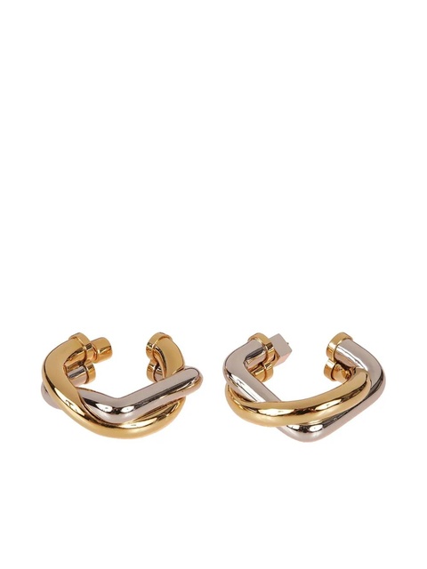 Jacquemus Doppio intertwined hoop earrings - Gold - zdjęcie produktu nr 2