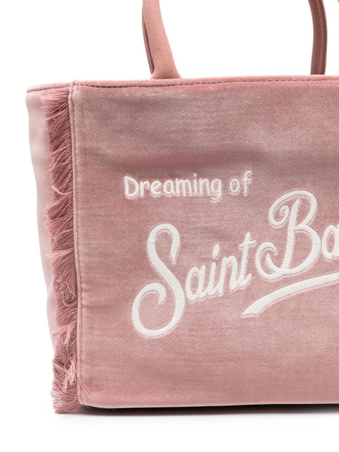 MC2 Saint Barth Colette Velvet fringed handle tote bag - Pink - zdjęcie produktu nr 2
