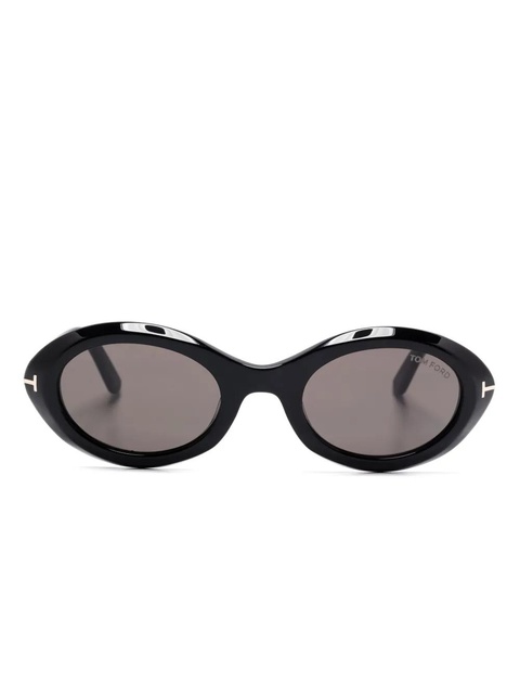 TOM FORD Eyewear Carmen Oval Sunglasses - Black - zdjęcie produktu nr 1