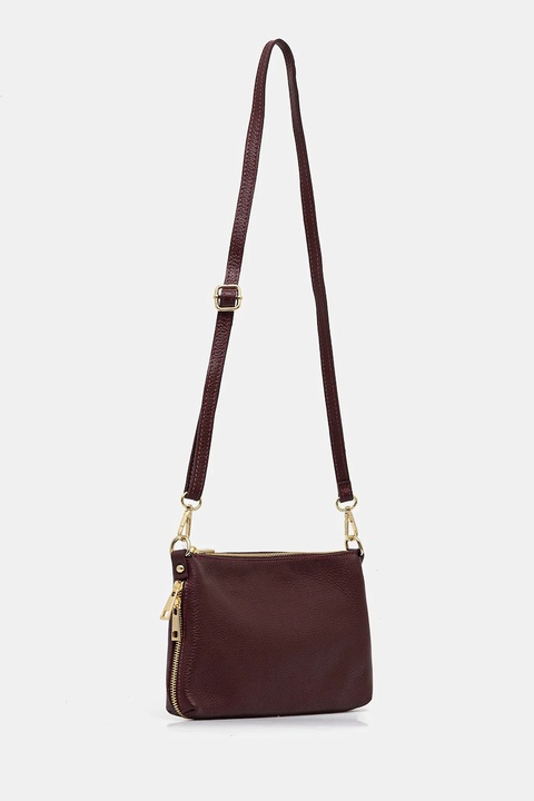 Answear.LAB torebka skórzana kolor bordowy - zdjęcie produktu nr 1