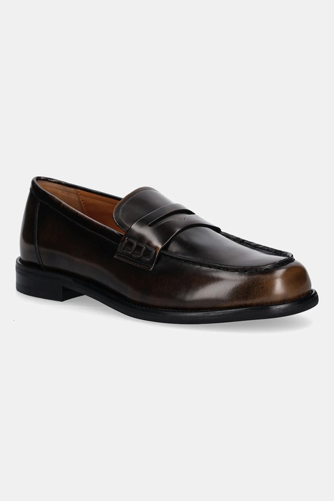 Vagabond Shoemakers mokasyny skórzane LINN damskie kolor brązowy na płaskim obcasie 6036-004-30 - zdjęcie produktu nr 1