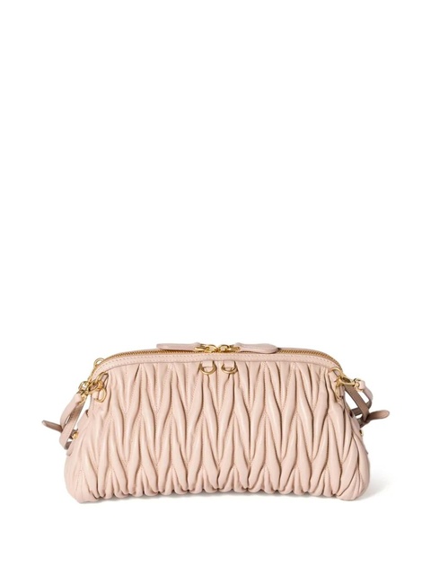 Miu Miu matelassé leather clutch bag - Pink - zdjęcie produktu nr 2