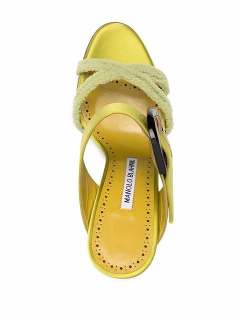 Manolo Blahnik Guey open toe sandals - Green - zdjęcie produktu nr 2