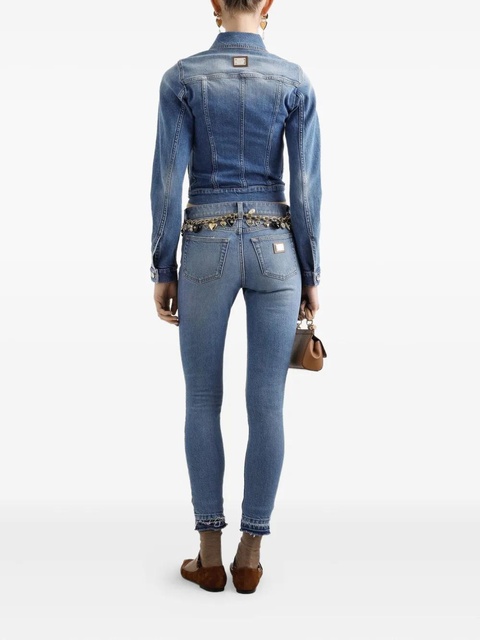 Dolce & Gabbana frayed-hem jeans - Blue - zdjęcie produktu nr 2